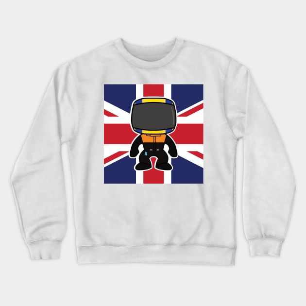 Lando Norris Custom Bobblehead - 2022 Season Flag Edition Crewneck Sweatshirt by GreazyL